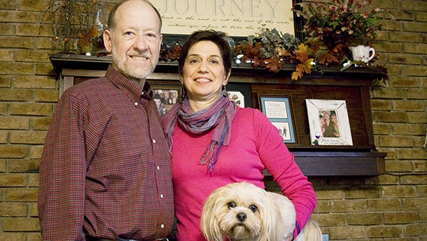 Jeff and Mary Laeger-Hagemeister stand in their home in October 2012. – Sarah Stultz/Albert Lea Tribune