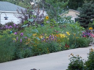 Flowers with different colors and textures, as well as trees, shrubs and a gazebo help create the perfect garden with season-long interest. - Carol Hegel Lang/Albert Lea Tribune