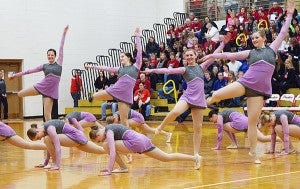 The Albert Lea dance team competes Feb. 7 in the jazz division during the Section 1AA tournament at Austin. - Provided