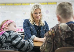 Jensen teaches fourth grade at Sibley Elementary School in Albert Lea. - Colleen Harrison/Albert Lea Tribune