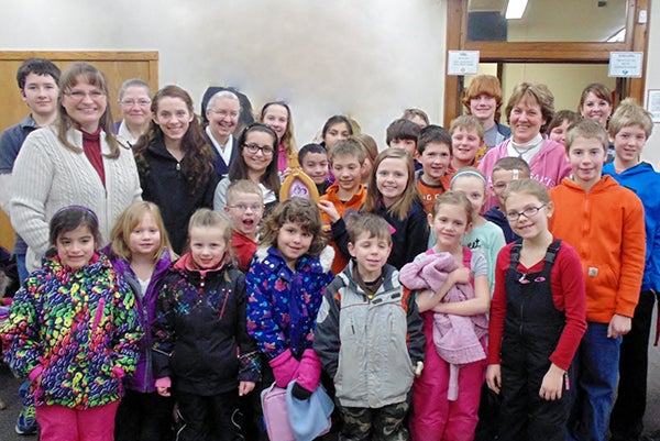 The students of St. Casimir’s School in Wells had a special visitor recently when Sister Jessica, a Schoenstatt Nun from Sleepy Eye, came to share news of the love that Jesus had for all of them. - Provided