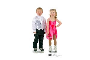 Nathan Herr and Emma Benson, the youngest members of the Albert Lea Figure Skating Club will perform to “Go Fly a Kite” from the movie “Mary Poppins” at the club’s annual show March 21-22 at City Arena.