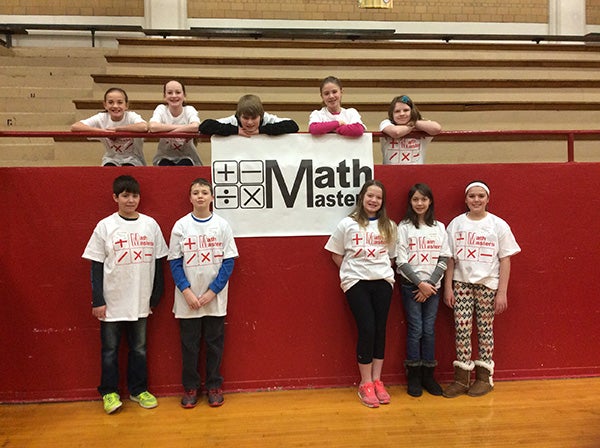 Sixth-graders from Albert Lea competed in a Math Masters competition in Austin on March 5. Bottom from left are Breckin Hoechst, John Lukes, Jayden Seath, Anna Birch and Shelby Hanson. Top from left are Abby Renchin, Ashton Skaar, Alex Baerman, Mikayla Hillman and Stephanie Redman. Seath placed 11th in the facts drill round. Skaar placed ninth in individual competition. - Provided 
