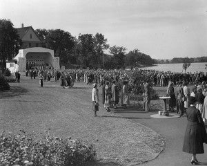 As captured on Sept. 17. 1937, Fountain Lake Park became a gathering place for the community after being completed in 1935. - Images courtesy Freeborn County Historical Museum