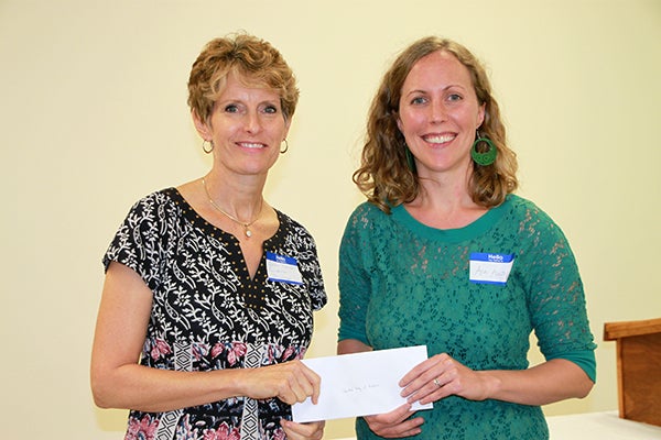 Ann Austin of the United Way of Freeborn County, right, and Jillian Peterson, board chairwoman of the Freeborn County Community Foundation. - Provided