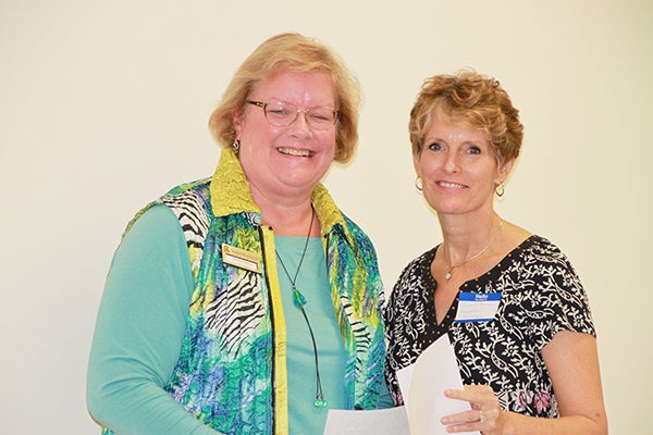 Annette Petersen, executive director of Senior Resources of Freeborn County, left, and Jillian Peterson, board chairwoman of the Freeborn County Community Foundation. - Provided