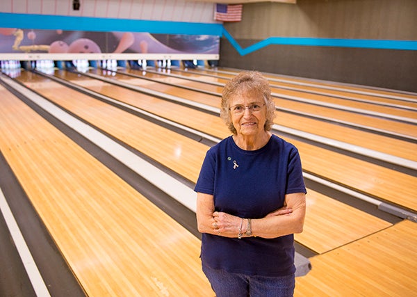 Pat Johnson was recently inducted into the Minnesota State United States Bowling Congress Association Hall of Fame. - Colleen Harrison/Albert Lea Tribune