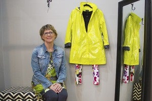 Colors and florals are two hot trends for spring styles according to Johnson. When shopping, she encourages women to try on something just for fun because the flattering result may surprise them. - Cathy Hay/Albert Lea Tribune