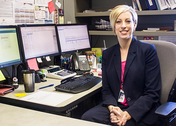 Candace Pesch started as Freeborn County’s human resources administrator about seven months ago after working about 1 1/2 years in Court Services. - Sarah Stultz/Albert Lea Tribune