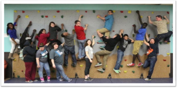Youth For Christ’s The Rock has a new rock wall. - Provided