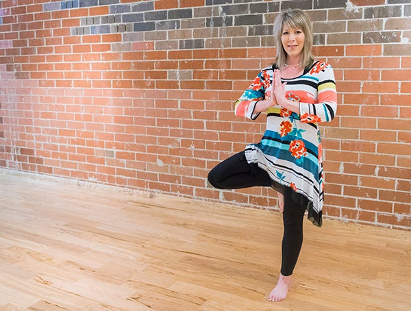Judy Jensen opened Essence of Yoga in downtown Albert Lea in early May and had an open house at the new business on May 9. The studio features a yoga studio, a healing room and a gathering space. - Colleen Harrison/Albert Lea Tribune