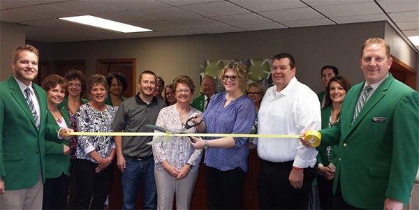 Ambassadors from the Albert Lea Area Chamber of Commerce recently welcome Brian Hensley from Intego Financial Group, LLC to the organization during a ribbon cutting event. — Provided