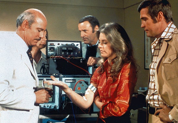 Publicity photo of Lee Majors, Lindsay Wagner, Richard Anderson and Alan Oppenheimer in “The Six Million Dollar Man.”  - Provided
