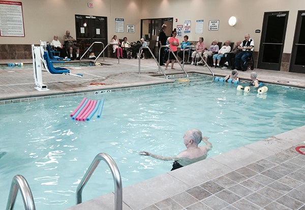 Thorne Crest Senior Living Community residents enjoy the new pool facility. - Provided