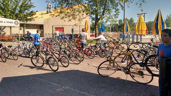 At the 2015 Family Bike Rodeo, 45 used bikes, 130 bike helmets and many certificates for children who participated in the agility course were given out. - Provided