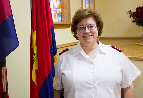 Maj. Louise Delano-Sharpe is the new commanding officer with the Albert Lea Salvation Army. She has been in town for a little over a week. - Sarah Stultz/Albert Lea Tribune