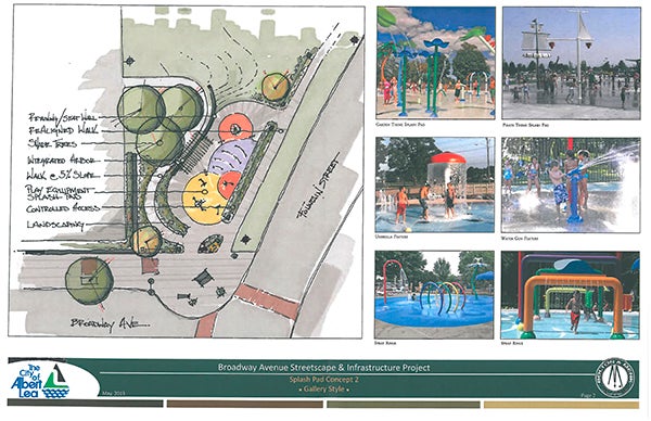 The city of Albert Lea is sketching ideas for the splash pad. - Provided