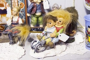 Classic figurines like trolls are scattered around in The Heart of the Artichoke. - Elena Schewe/Albert Lea Tribune