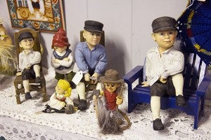 Unique and rare items such as these Norwegian dolls are what bring some collectors to the store. -Elena Schewe/Albert Lea Tribune