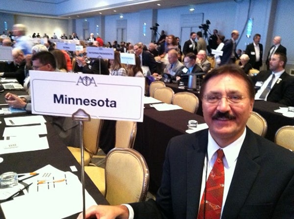 Dr. Leonid Skorin served as a delegate representing the Minnesota Osteopathic Medical Society at the American Osteopathic Association’s House of Delegates meeting in Chicago. - Provided