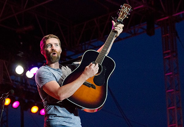 Country music singer Josh Turner sings during the first Grandstand performance at the Freeborn County Fair this year. - Sarah Stultz/Albert Lea Tribune