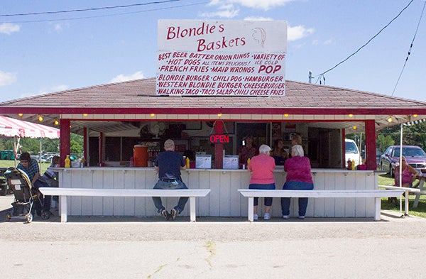 The Blondie’s Baskets stand at the Freeborn County Fair will close after the fair this year, according to its owners. The owners purchased the stand in 2003. - Madeline Funk/Albert Lea Tribune