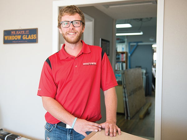 Josh Flatness is the operations manager at Southern Lock & Glass. His parents Keith and Angie Flatness own the business, and his brothers Brady and Dalton Flatness also work there. - Colleen  Harrison/Albert Lea Tribune