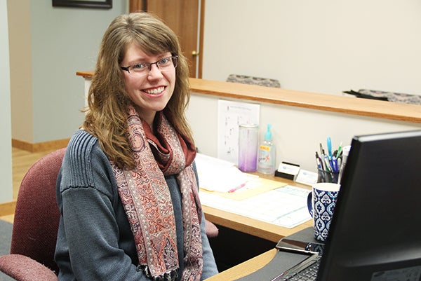 Noelle Hagen has been the administrative assistant at the Albert Lea-Freeborn County Chamber of Commerce since March. - Sarah Stultz/Albert Lea Tribune