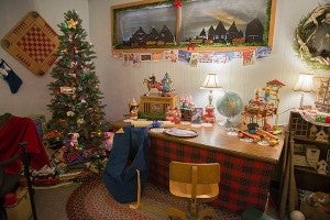 A room inside of the Freeborn County Historical Museum has been decorated to look like Santa’s workshop. The museum is one of the stops on Saturday’s Christmas Tour of Homes. - Colleen Harrison/Albert Lea Tribune