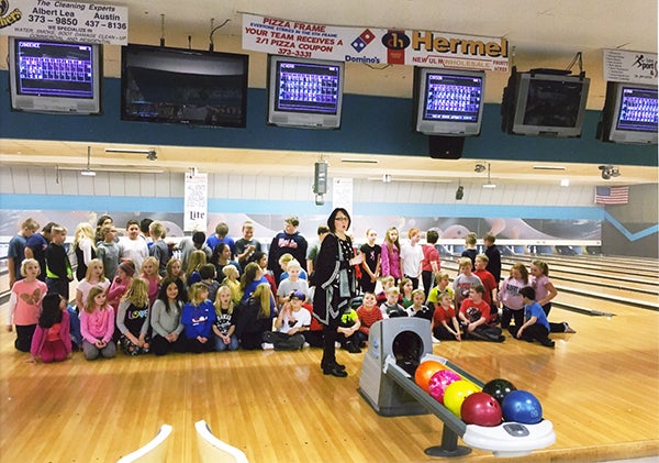 Sibley Elementary School third- and fourth-graders went on a recent bowling outing to Holiday Lanes in Albert Lea. - Provided