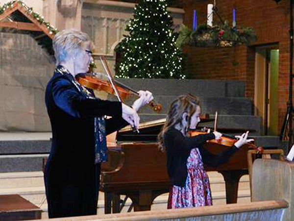 Private music students of teacher Sharon Astrup-Scott presented a Christmas recital at 2 p.m. Dec. 13 at First Lutheran Church in Albert Lea. Violinist Claire LaFrance, daughter of Kevin and Elizabeth LaFrance, performed with Astrup-Scott. Multiple solos and ensembles were also highlighted throughout the recital. Astrup-Scott was assisted by Tim O’Shields and Cindy Gilbert. A reception followed the performance. For more information about Astrup-Scott and the performances of her students, call 377-0672. -Provided