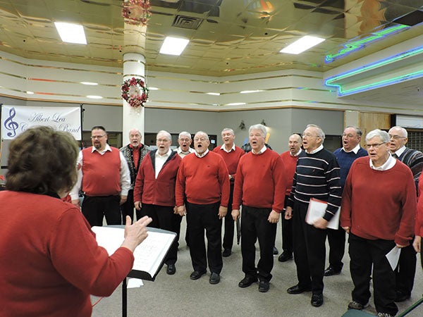 Harmony Junction performed with the Albert Lea Community Band Dec. 13 at Northbridge Mall. The group will perform with Faith Tones during two different Christmas benefit concerts today. -Kelly Wassenberg/Albert Lea Tribune