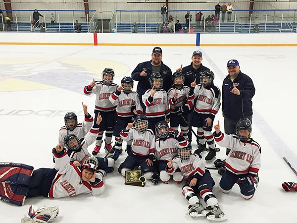 The Albert Lea A Squirts took first place in the Waseca Tournament during the weekend of Nov. 20. They beat Waseca 5-4, Eagan 5-3 and Sioux Falls 6-1 to win the tournament. - Provided