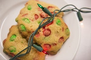 Holiday M&M Cookies
