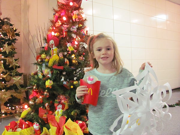 McDonald’s supported the Albert Lea Art Center at the Festival of Trees with two $30 gift certificates. Winners included Nataleigh Nelson. — Provided