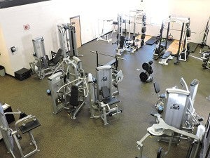 The LeVerne Carlson Fitness Center has a variety of weight lifting and fitness machines. - Kelly Wassenberg/Albert Lea Tribune