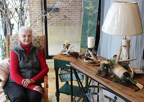 Marlys Webber of Albert Lea started creating real antler art with a box of antlers she and her husband purchased at a garage sale. She has made more than 50 pieces so far. - Sarah Stultz/Albert Lea Tribune  