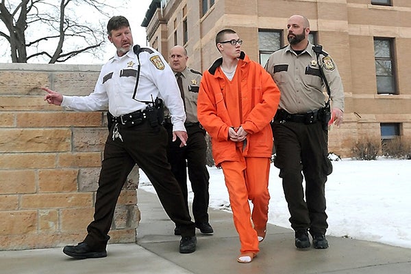 John LaDue leaves the Waseca County Courthouse after a hearing on Jan. 6. - Pat Christman/The Free Press via AP