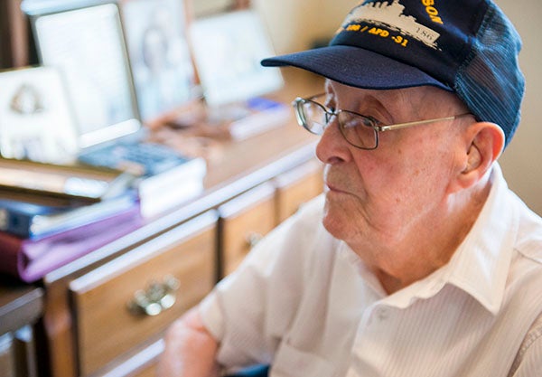 Russell Pasczkowski served in the U.S. Navy during World War II on the USS Clemson. - Colleen Harrison/Albert Lea Tribune
