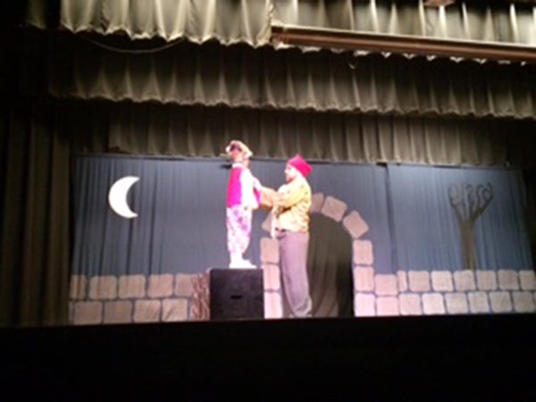 Sibley Elementary students present “Pinocchio” under the guidance of Prairie Fire Children’s Thomas Squires and Deidre Cochran. Squire played the role of Gepetto, the puppet master, and Deidre Cochran played Tempesto,  the Fox.  Students and cast performed to full house for both performances of the play. The event was sponsored by the Sibley Parent Teacher Organizaiton. - Provided