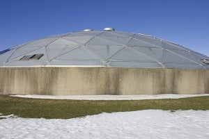 A digester at the facility is used to break down biosolids. — Sam Wilmes/Albert Lea Tribune