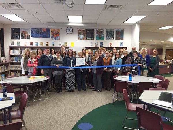 Sibley Elementary School hosts a ribbon cutting to celebrate its designation as a Blue Zones worksite. -Provided 