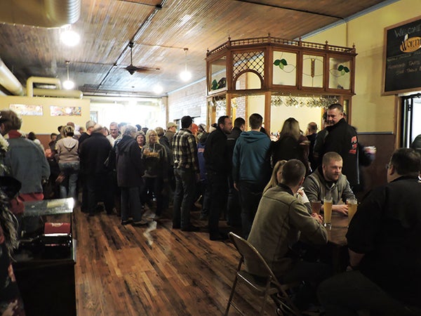 There wasn’t an open seat in the house during Worth Brewing’s grand re-opening. - Kelly Wassenberg/Albert Lea Tribune 