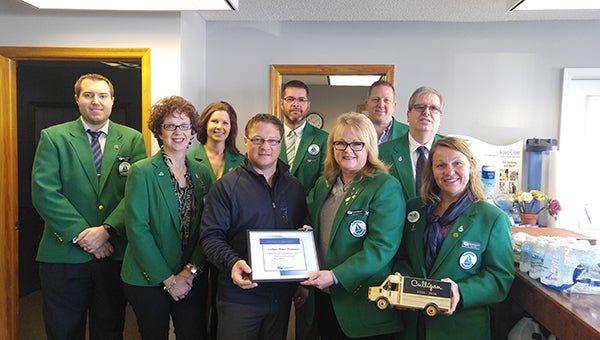 Albert Lea-Freeborn County Chamber of Commerce Ambassadors welcome Kevin Krippner from Culligan Water Treatment to their new location. - Provided