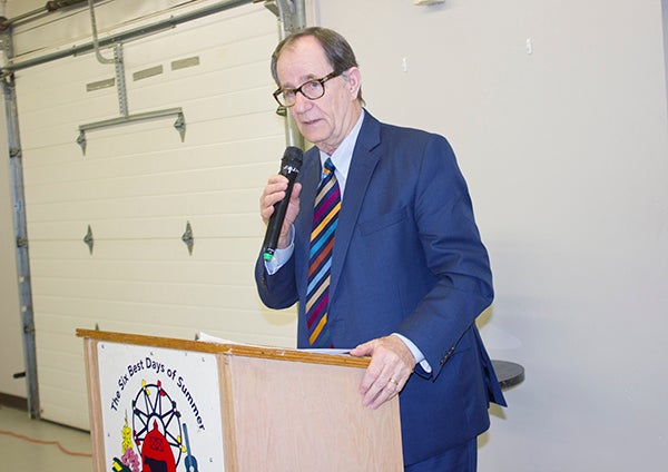Minnesota Department of Agriculture Commissioner Dave Frederickson discusses his experience in agriculture and the trade embargo between the U.S. and Cuba Tuesday afternoon. - Sam Wilmes/Albert Lea Tribune 