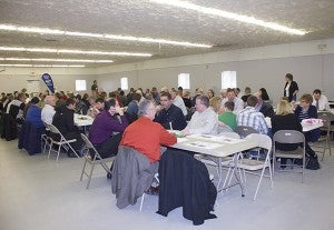 Dozens of people attended the 11th annual Albert Lea-Freeborn County Chamber of Commerce Agriculture Luncheon and Farm Family of the Year recognition ceremony Tuesday afternoon at the Fairlane Building. - Sam Wilmes/Albert Lea Tribune