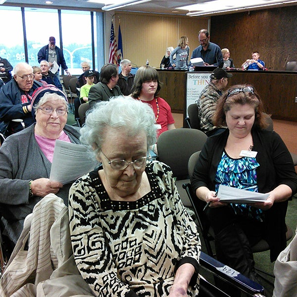 The Albert Lea Public Library hosted the Minnesota Historical Society at 6:30 p.m. Tuesday in the City Council Chambers. The topic was the history of baseball in Minnesota. There was an audience of around 40 people. Due to a donation from the Minnesota Twins, everyone left with a knitted Twins hat and a schedule for the new season. There was also a drawing for a pair of Saint Paul Saints tickets that were donated by the Saints. - Provided