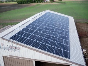 Pictured is the first solar power system that Albert Lea Electric Co. installed two years ago. - Provided