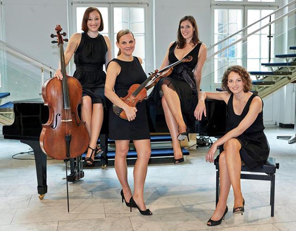 Salut Salon — a quartet of two violinists, one cellist and one pianist — will perform at 7:30 p.m. Monday at the Albert Lea  High School auditorium as the final act of the 2015-16 Albert Lea Civic Music Series. Tickets for the 2016-17 season will be for sale. Cost is $45 per adult, $15 per student or $95 per family. Along with funding the concert series, money raised goes to support scholarships for local students. The 2016-17 season includes a brass performance, 3 p.m. Sept. 25; FIR, 7:30 p.m. Oct. 15; Kremlin Orchestra, 4 p.m. March 5, 2017; Rhythm Quartet, 7:30 p.m. March 12, 2017; and Tivin Fiddle Express, 7:30 p.m. May 15, 2017. In addition to the concerts in Albert Lea, the season price also includes five concerts in Austin as well as some in Clear Lake. Provided  