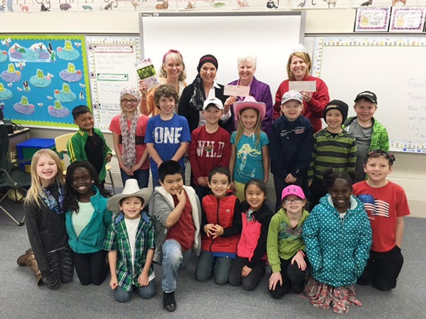 Lakeview Elementary School recently raised $2,060.64 for Relay for Life during its Rock Your Top Day. Lisa Leland’s second-grade class raised the most money, $365.66. The class posed for a celebratory photo with their teacher and staff members Twyla Larson, Jeanne Allard and Kiki Christensen. All four women have battled or are battling cancer. - Provided